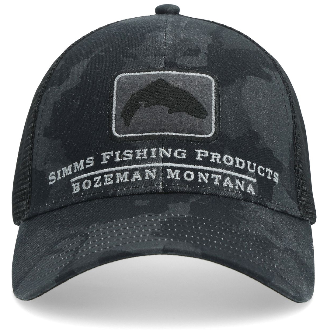 Simms Trout Icon Trucker Cap Schirmmütze regiment camo carbon