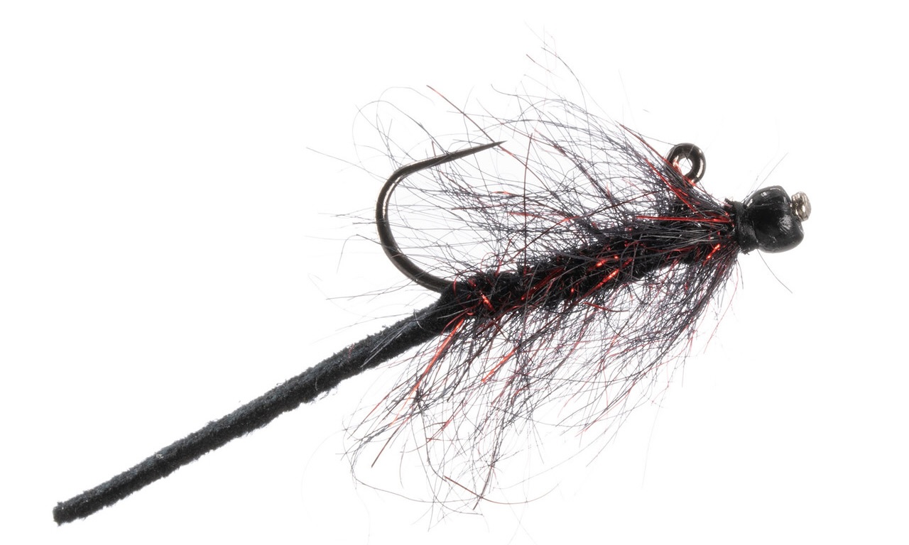 Umpqua Streamer Balanced Leather Leech Nano #12 Black Red