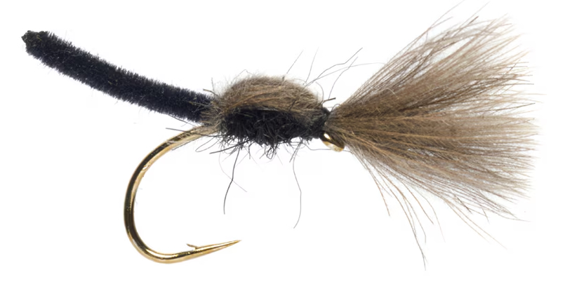 Fulling Mill Technical Dryfly Jackie's Black Palomino Shuttlecock Trockenfliege