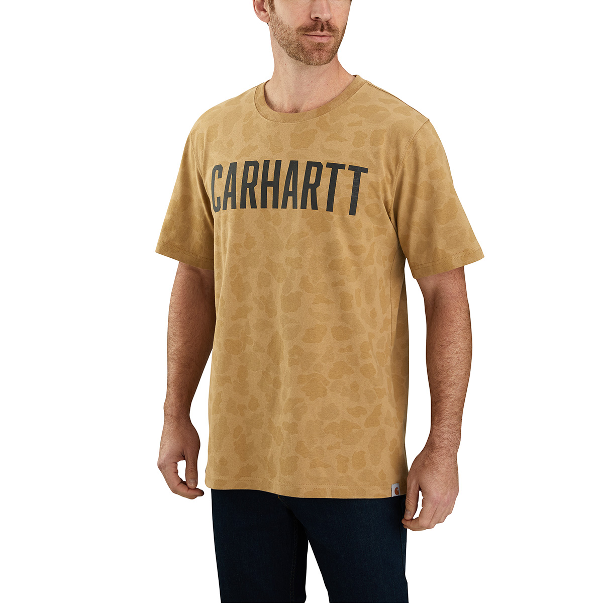 P-20317_Carhartt_Workwear_Camo_Block_Logo_T-Shirt_dark_khaki_duck_camo Carhartt Workwear Camo Block Logo T-Shirt dark khaki duck camo