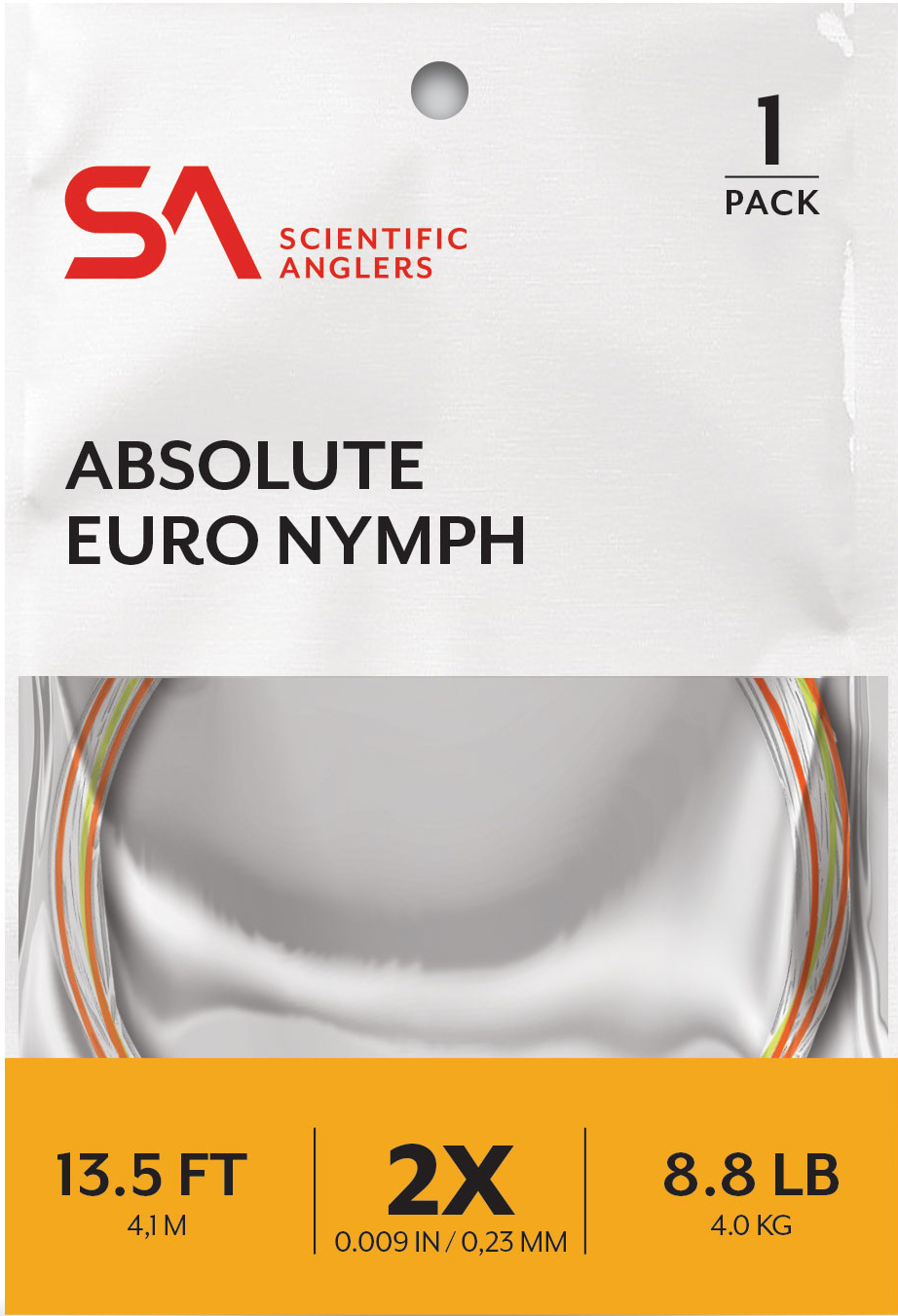 Scientific Anglers Absolute Euro Nymph Leader Sichthilfe/Sighter Vorfach 30 ft