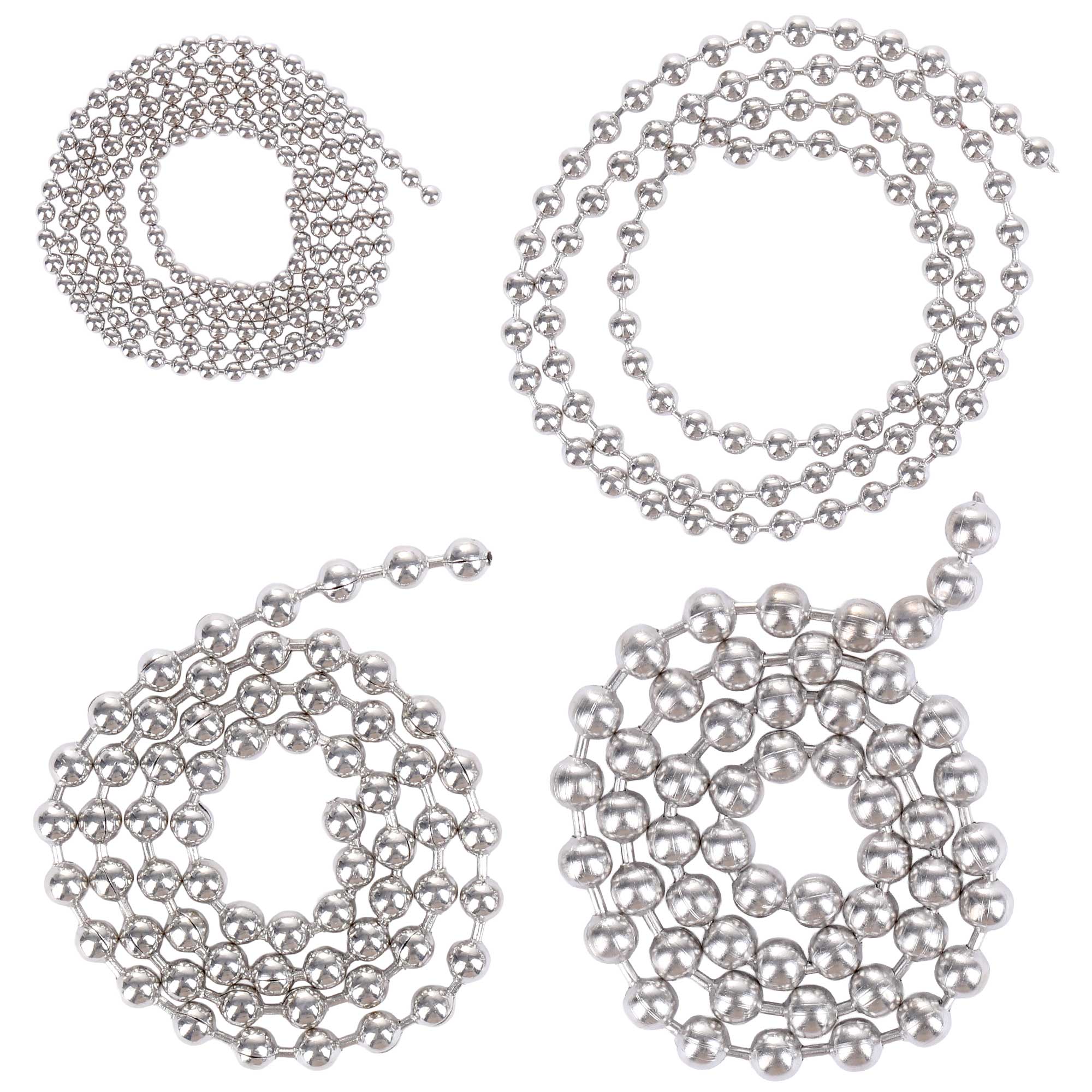 Hareline Bead Chain Eyes Kugelkettenaugen Silver