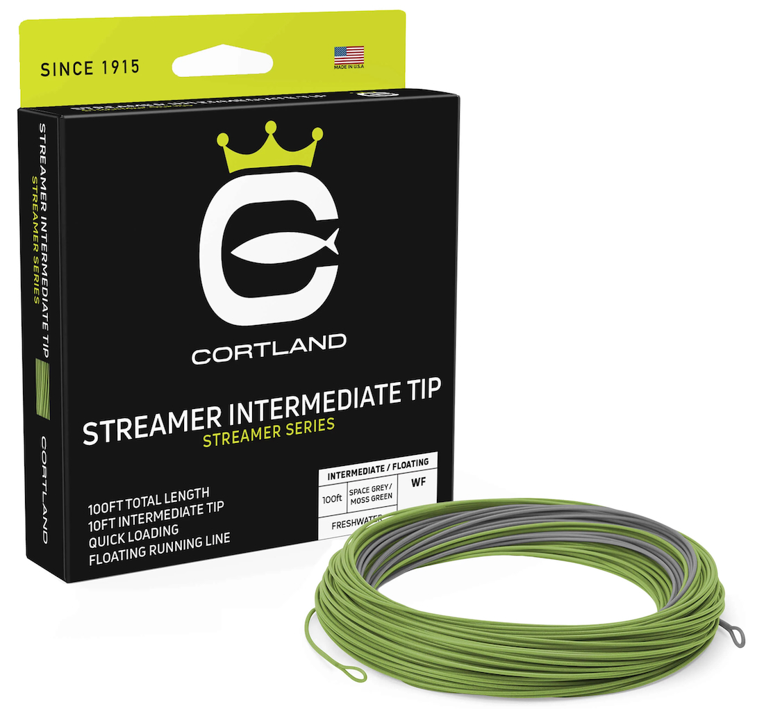 Cortland Streamer Floating Intermediate Tip Fliegenschnur Space Grey / Moss Green