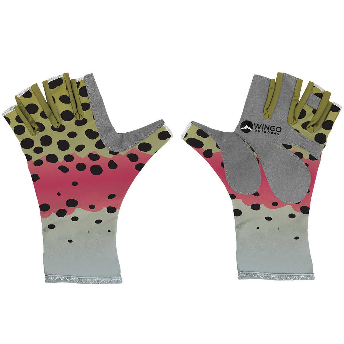 Wingo Fish Skin Sun Glove Handschuhe Rainbow Trout