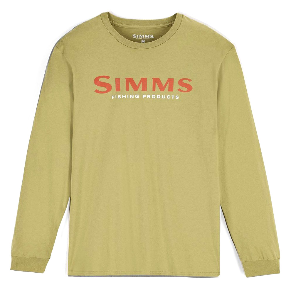 Simms Logo Shirt LS Tent Green Simms Logo Shirt LS Tent Green