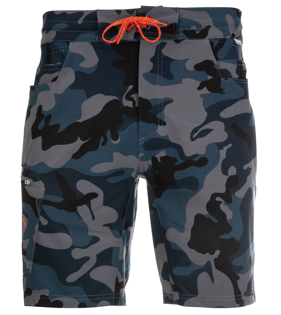 Simms Seamount Board Shorts Hose woodland camo storm