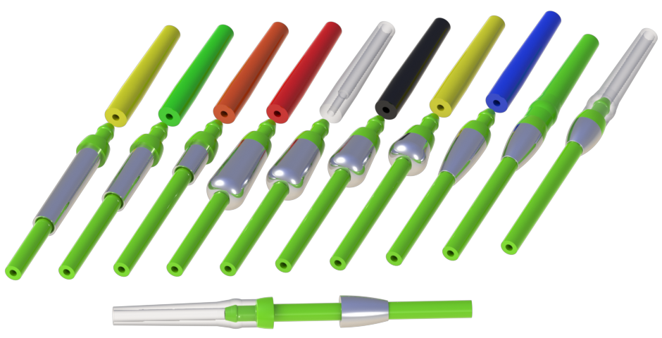 Pro-Microtubes-with-weights_-Green Anwendung mit "Pro Drop, Bullet und Flexiweight"