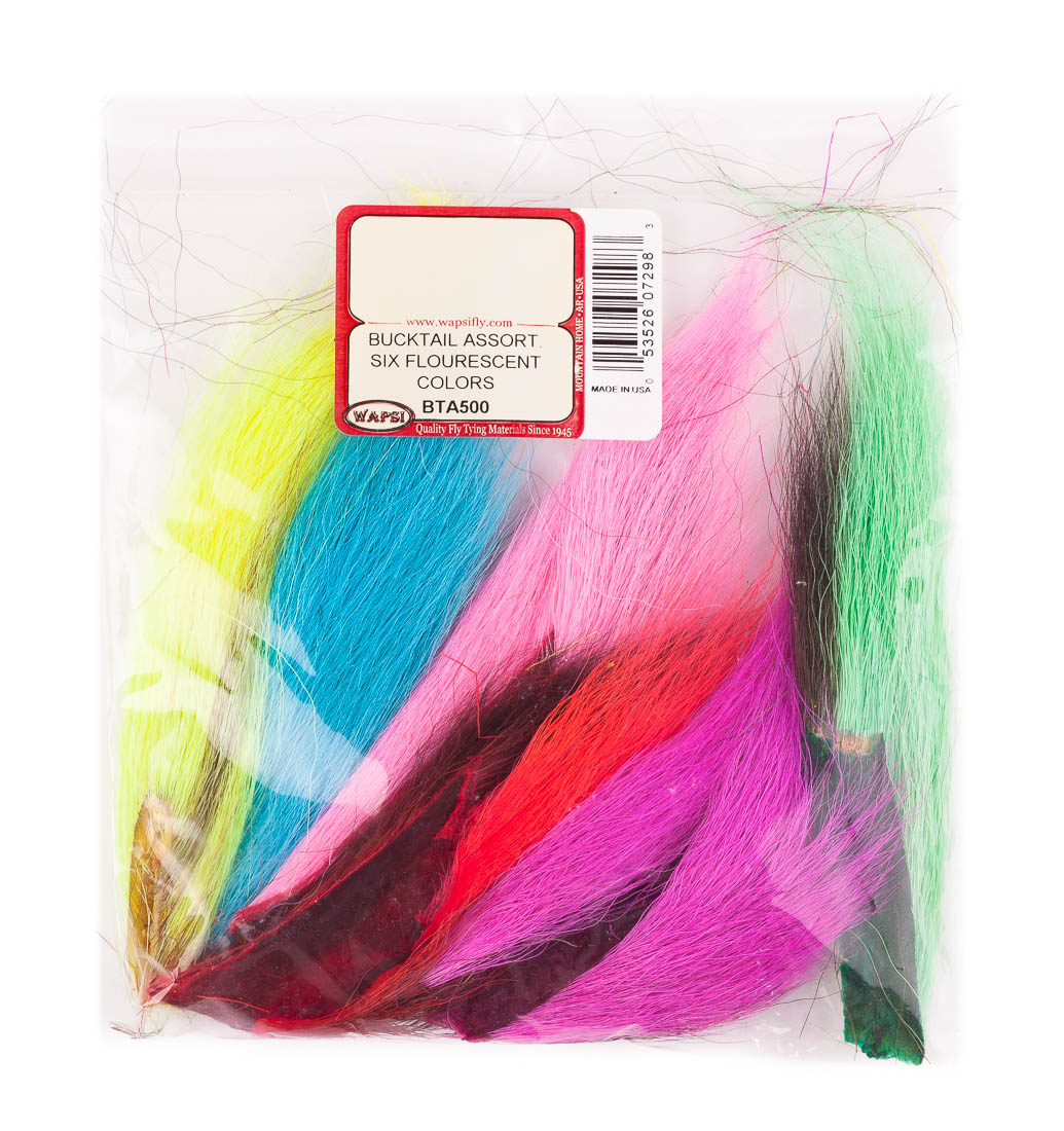 Wapsi Bucktail Mix Six Fluorescent Colors