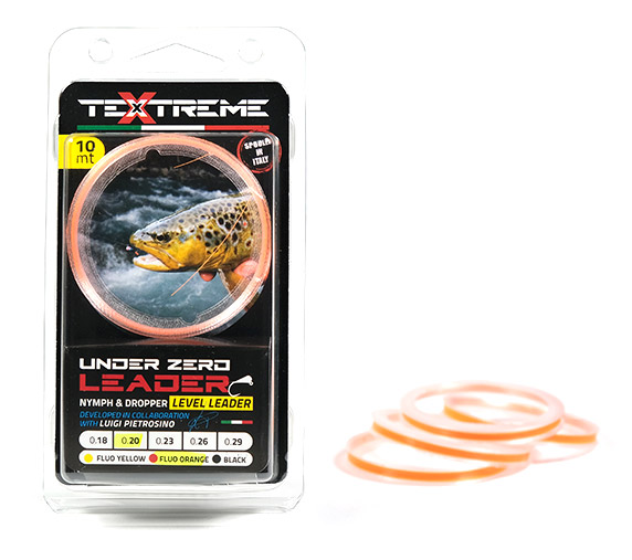 Textreme_Under_Zero_Leader_orange Textreme Under Zero Nymph Leader Material fluo orange