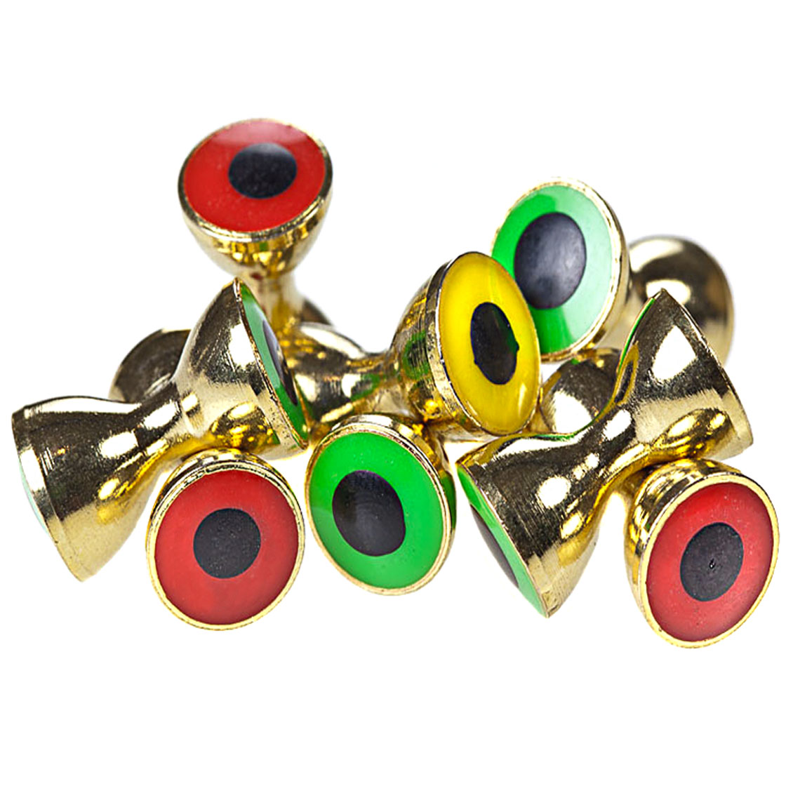 Messing Dumbbells mit Augen in Gold / T-Augen