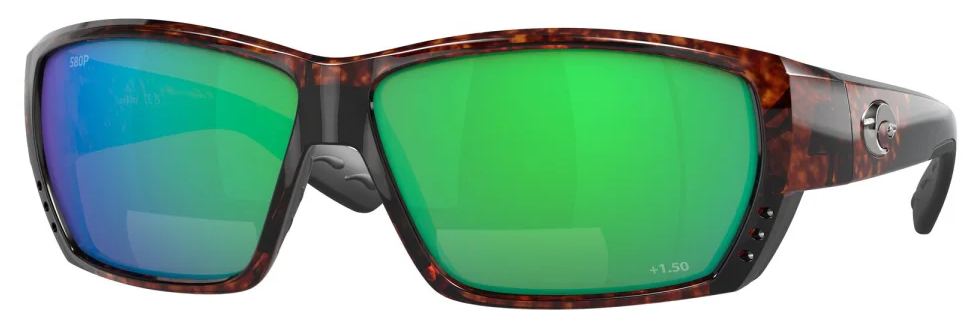 Costa Polarisationsbrille Tuna Alley Readers Magnifier Tortoise (Green Mirror 580P 1.50)