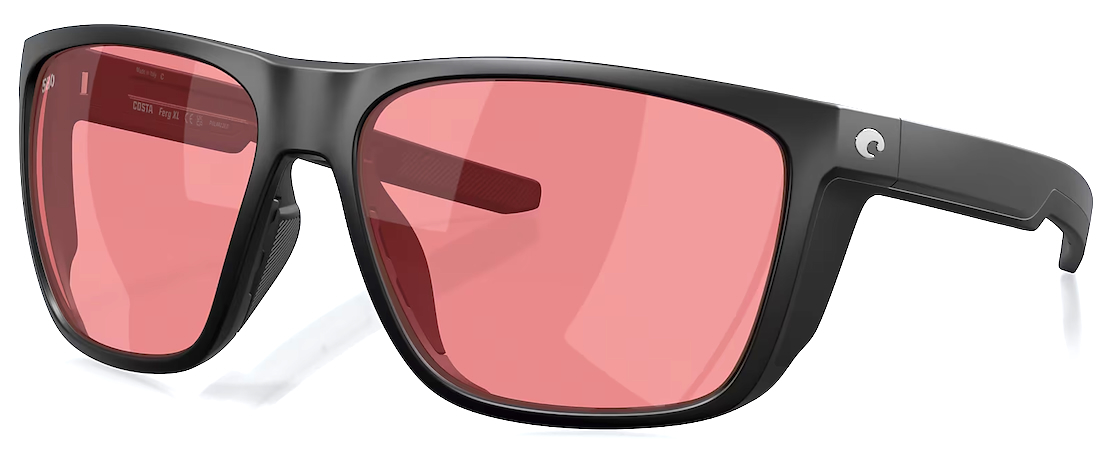 Costa Polarisationsbrille Ferg XL Matte Black (Rose 580G)