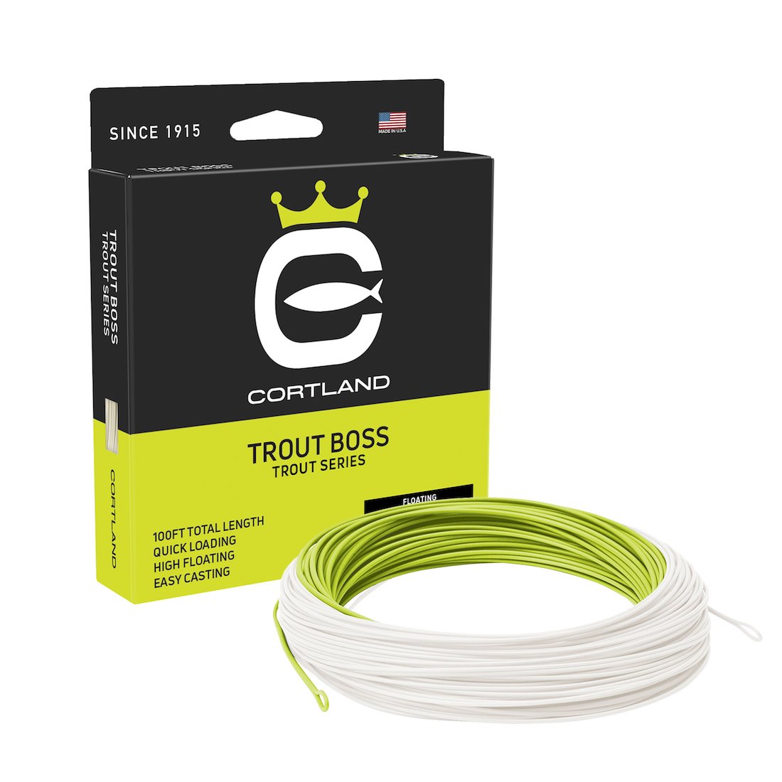 Cortland Trout Boss WF Fliegenschnur chartreuse/ivory