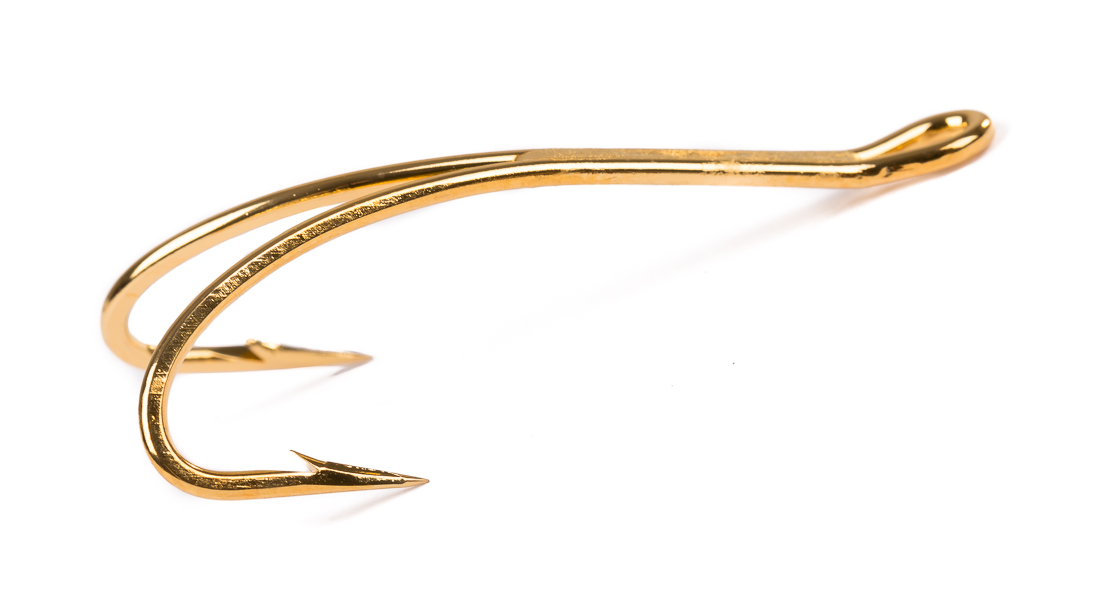 Partridge CS16U/2G Patriot Salmon Up-Eye Doppelhaken gold