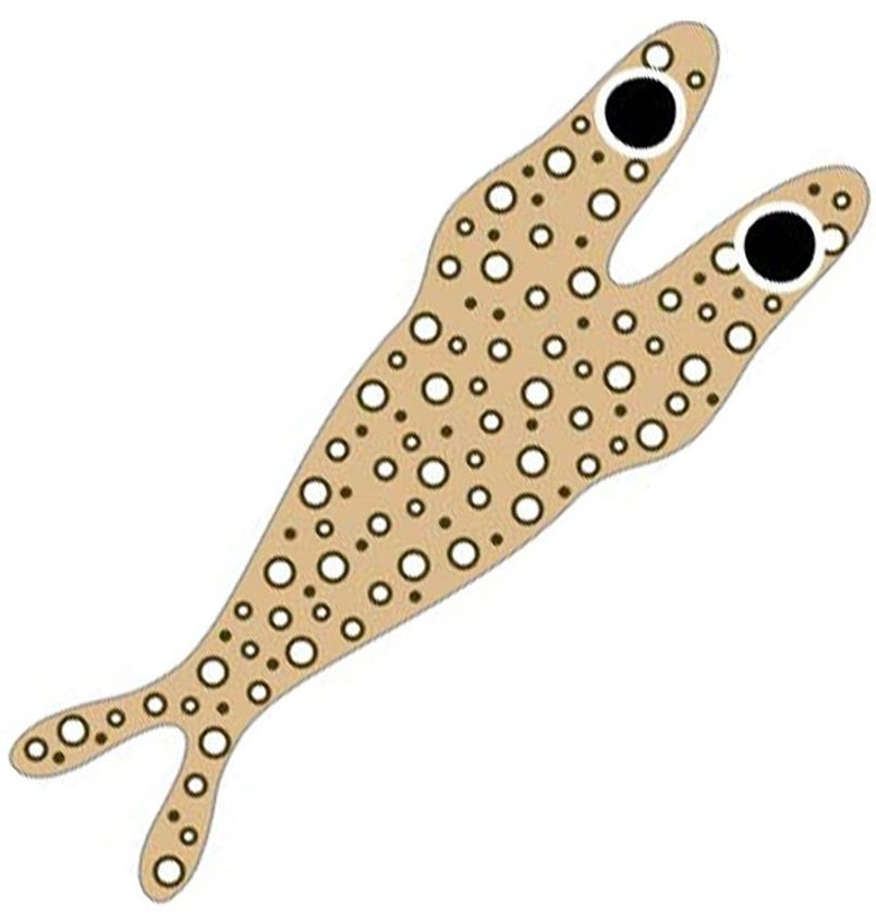 Tan base brown lined dots