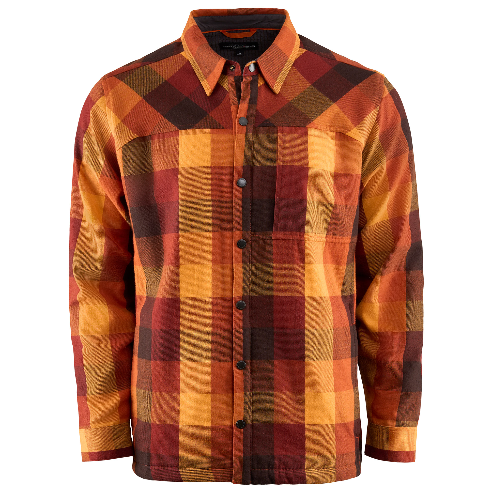 Grundéns Bankside Lined Shacket Flannel Shirt - Commercial Grade - Lobster Plaid Grundéns Bankside Lined Shacket Flannel Shirt - Commercial Grade - Lobster Plaid