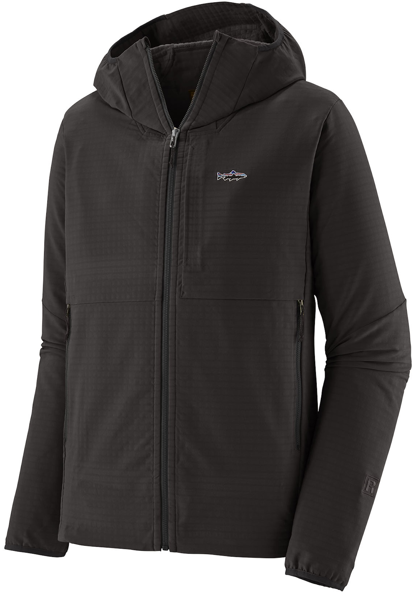 Patagonia R1 TechFace Fitz Roy Trout Hoody BLK