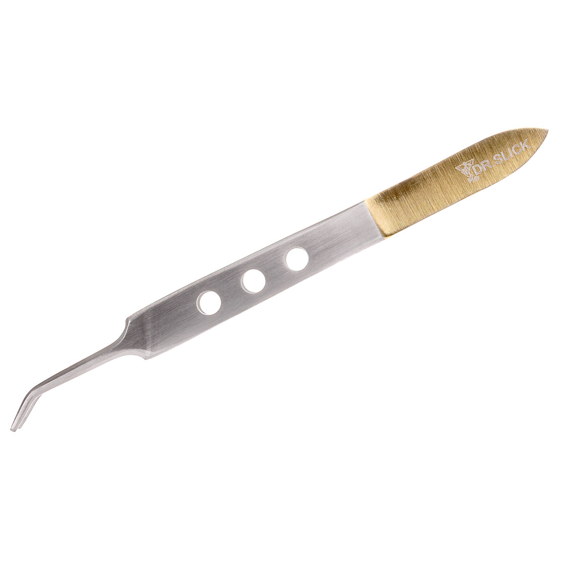 Dr. Slick Bishop Tweezer Curved Pinzette gold & satin