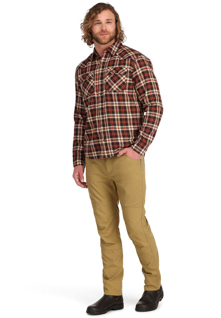 Simms_Santee_Flannel_Shirt_Hemd_maghoany_tan_camp_plaid_4