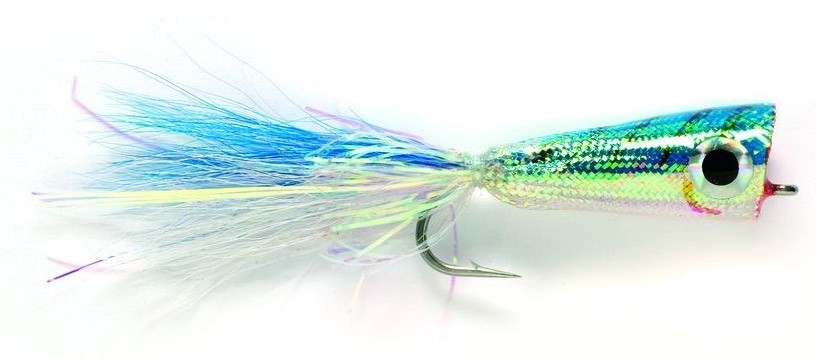 Fulling Mill Streamer - Mylar Popper blue/white