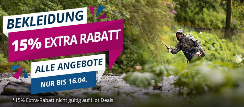 15% Extra auf Bekleidung bis 16.4.