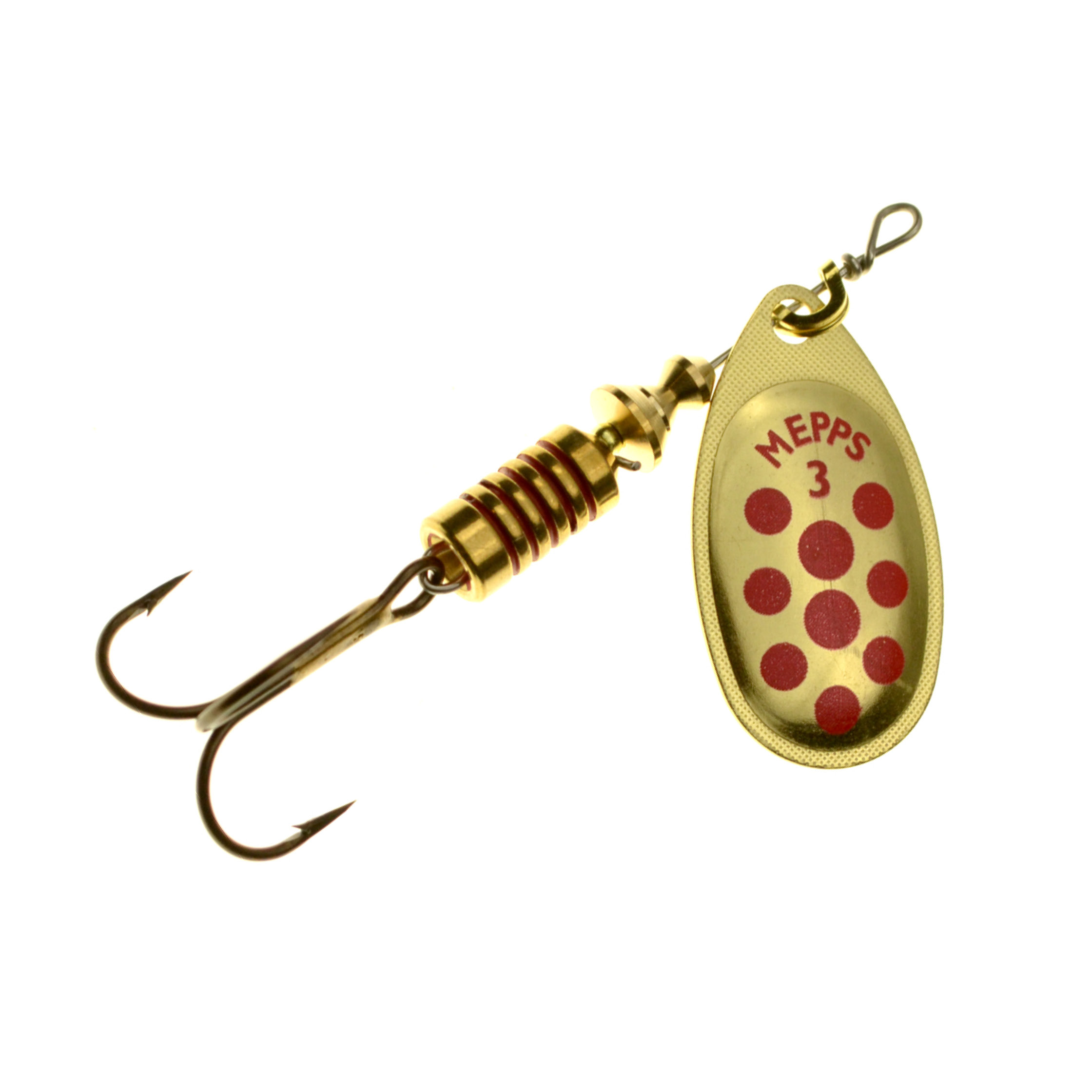 Mepps Aglia Spinner mit Punkten gold/rot