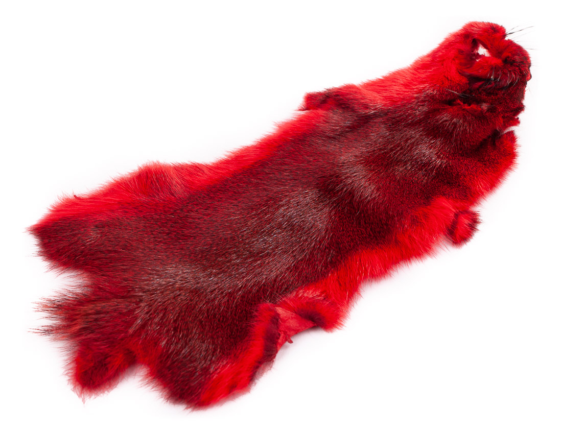 Wapsi Pine Squirrel Skin Leech Red - Eichhörnchen