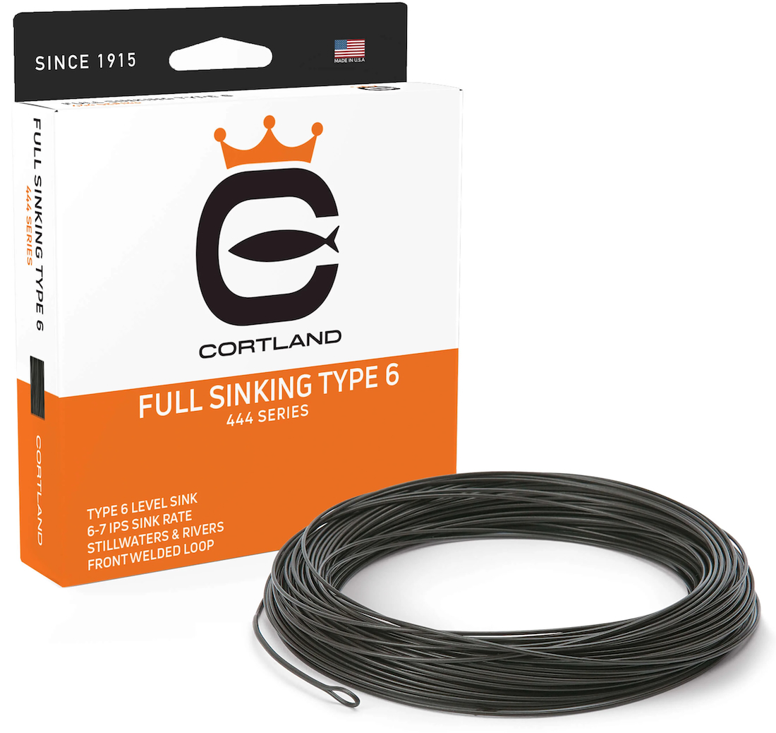 P-28524_Cortland_444_Vollsinkende_Fliegenschnur_Sink6_ Cortland 444 Full Sinking Flyline Type 6 Black Fliegenschnur