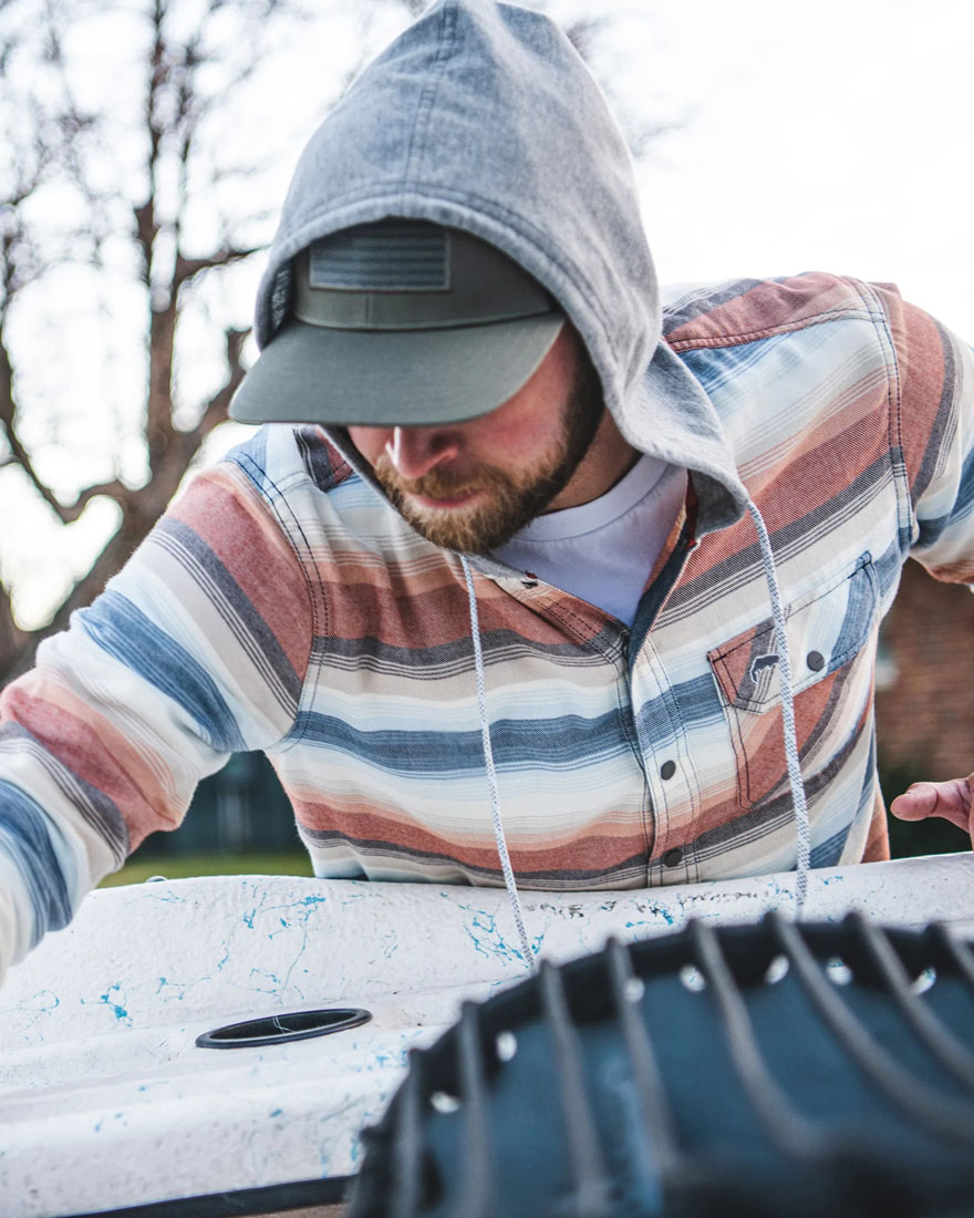 Simms_Santee_Flannel_Hoody_Hemd_navy_storm_steel_blue_stripe_5 Beispielbild (andere Farbe)