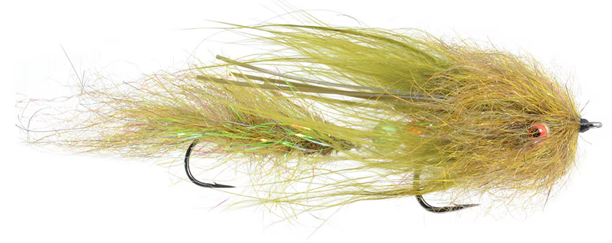 P-27534_Fulling_Mill_Cheech_Leech_Olive_Bum_Streamer_ Fulling Mill Cheech Leech Olive #1 Big Fish Trout Bum Streamer