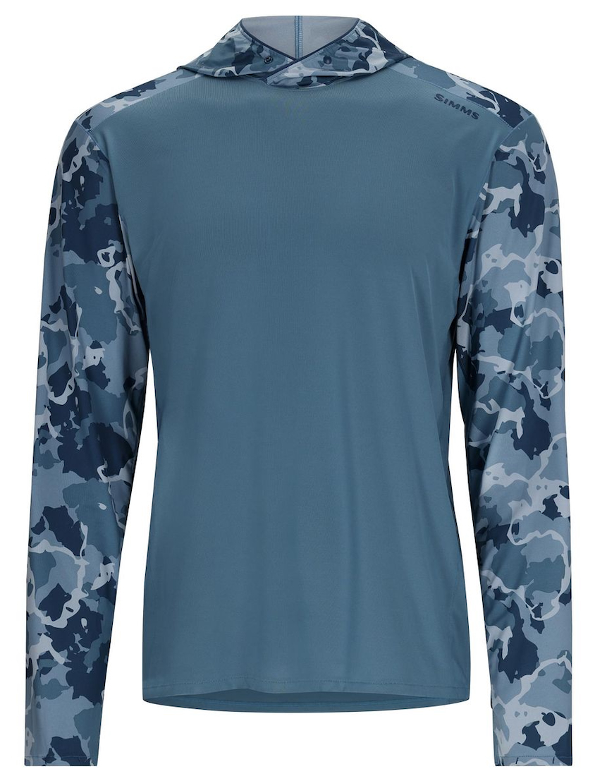 Simms Bugstopper Solarflex Hoody Langarmhemd neptune/regiment camo