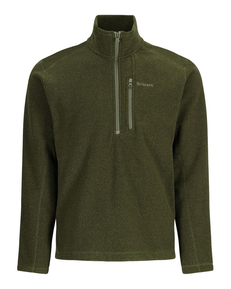 P-24789_Simms_Rivershed_Half_Zip_Riffle_Heather Simms Rivershed Half Zip Pullover riffle heather