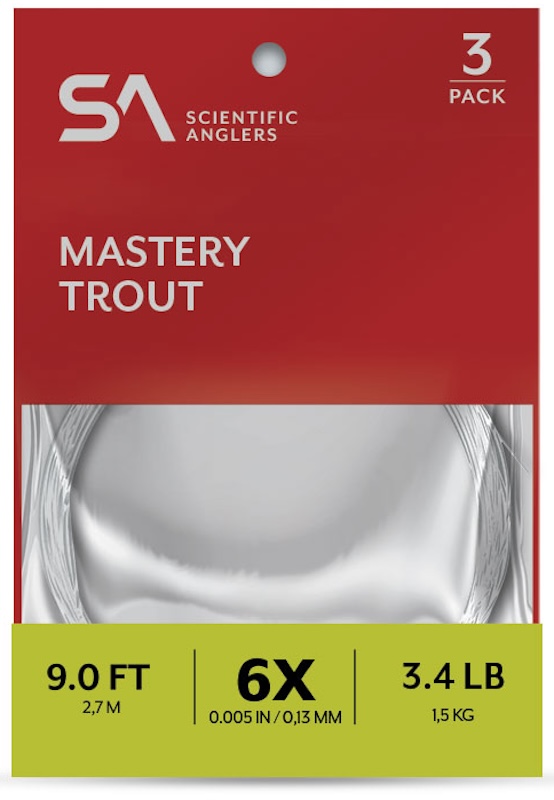 Scientific Anglers Mastery Trout Tapered Leader 9 ft Vorfach 3pc Pack