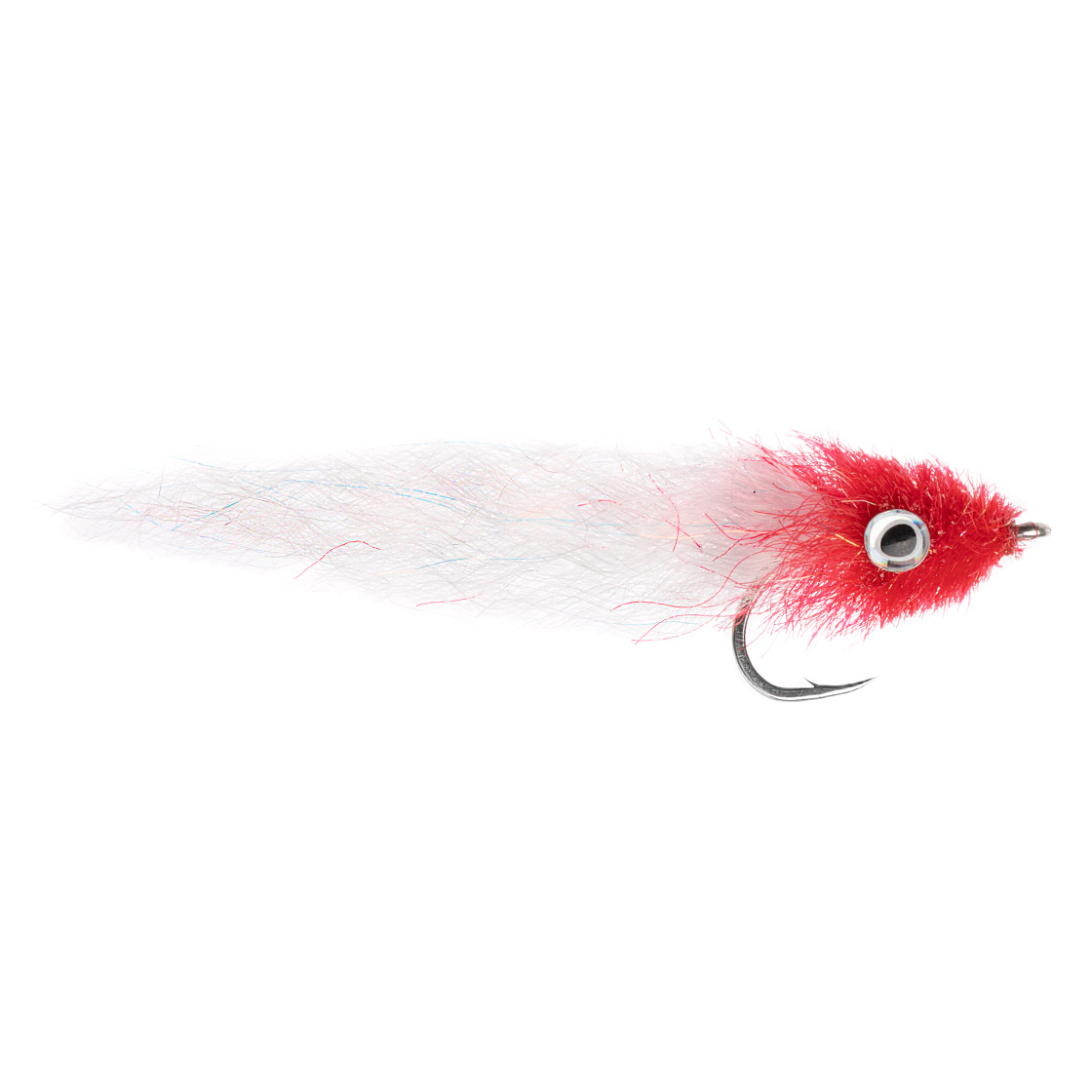 Fishient H2O Streamer - 3D Finger Mullet red & white