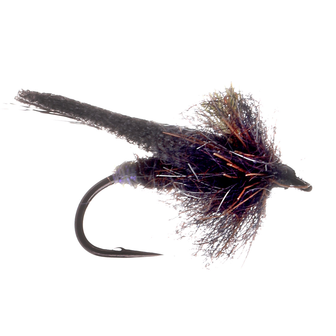 MFC Keller's Rage Cage Caddis Black Trockenfliege #14