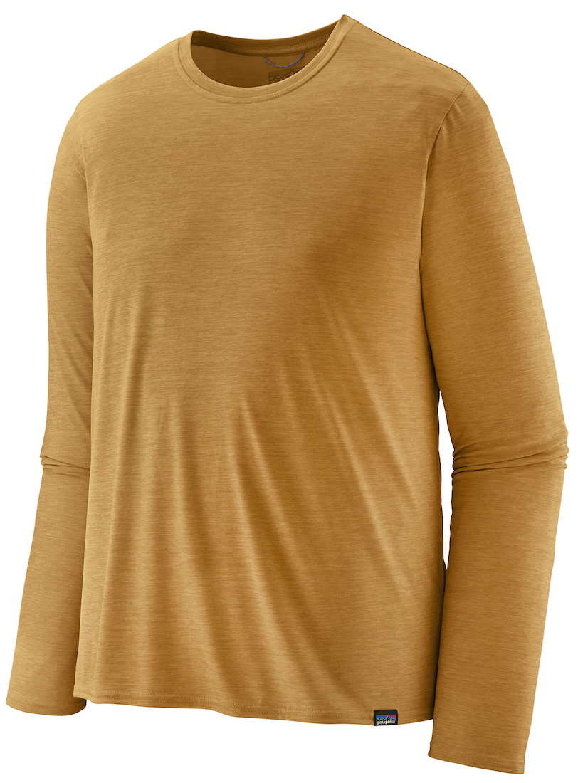 P-28157_Patagonia_Cap_Cool_Daily_Shirt_BPGX_ Patagonia M's L/S Cap Cool Daily Shirt BFGX - Beeswax Tan - Pufferfish Gold X-Dye