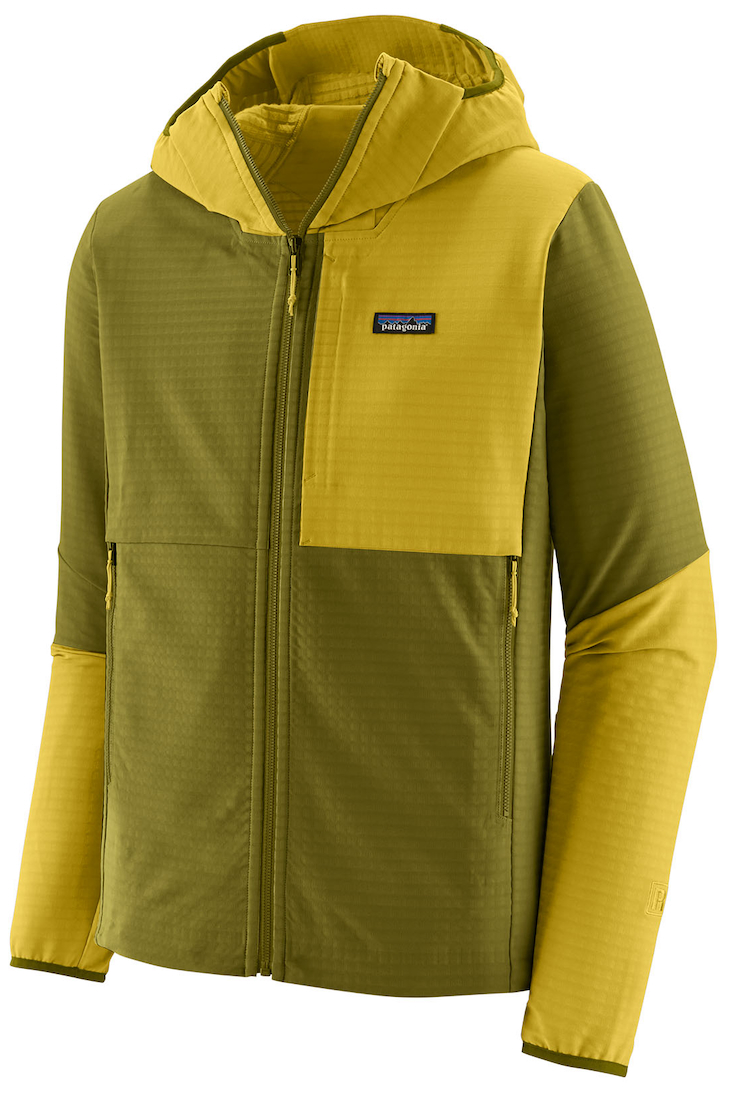 Patagonia M's R1 TechFace Hoody Fleecepullover mit Kapuze GRZG - Graze Green