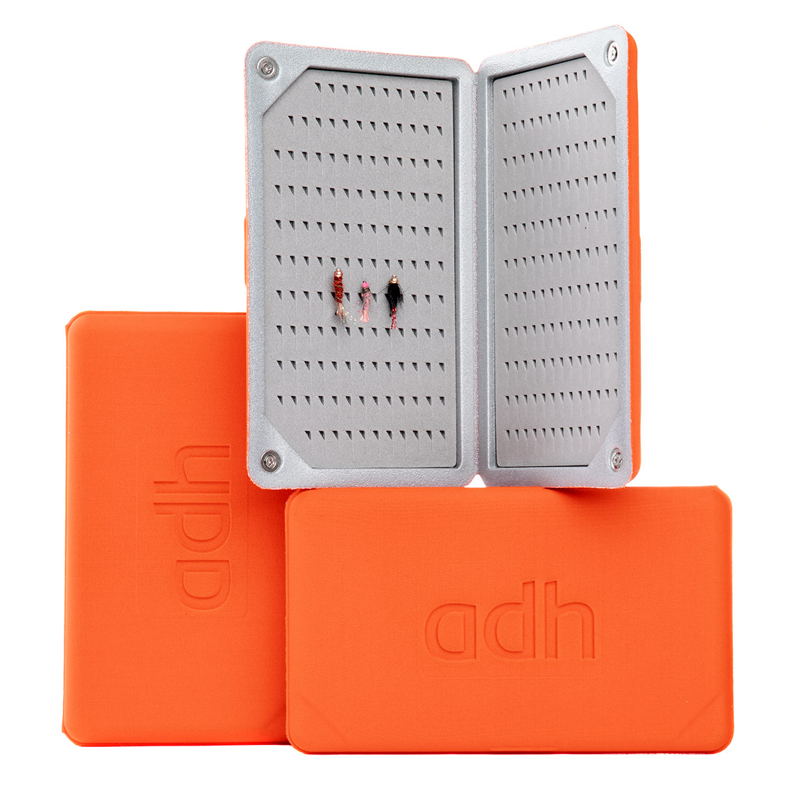 adh-fishing Foam Fly Box Fliegendose Nymph Ultralight orange