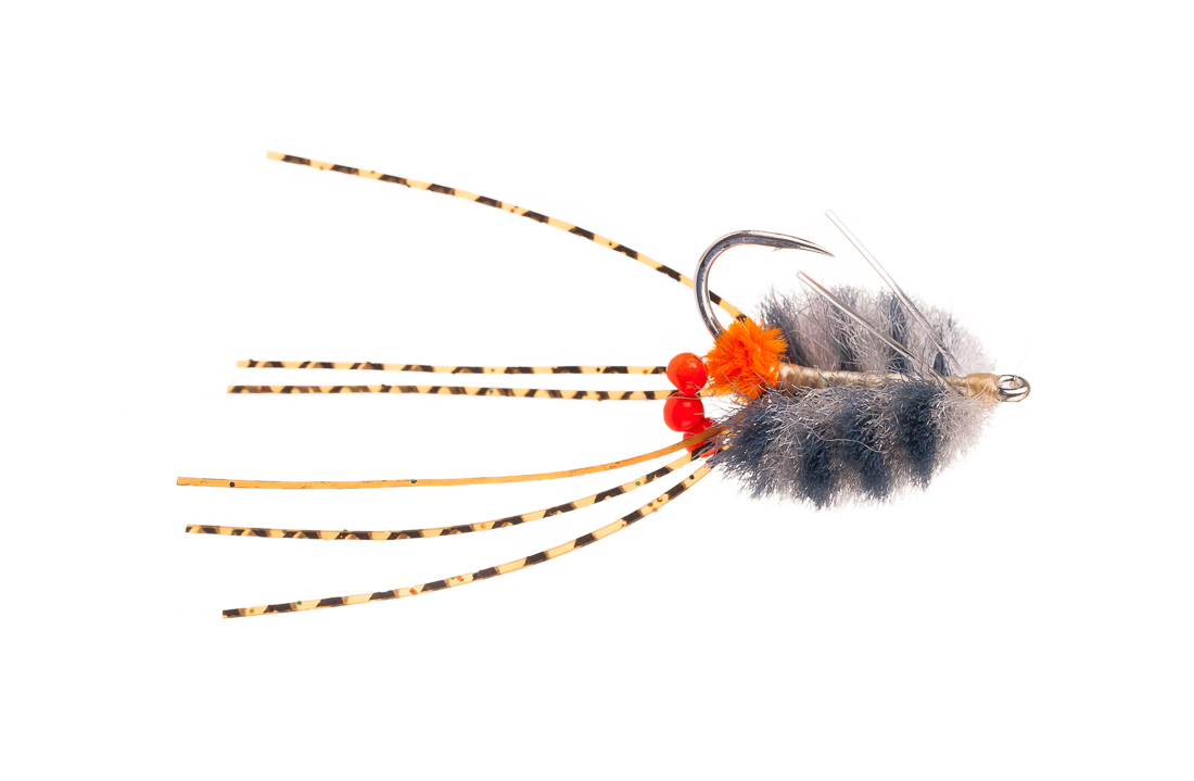 Fishient H2O Salzwasserfliege - Rolling Bead Box Crab two tone grey