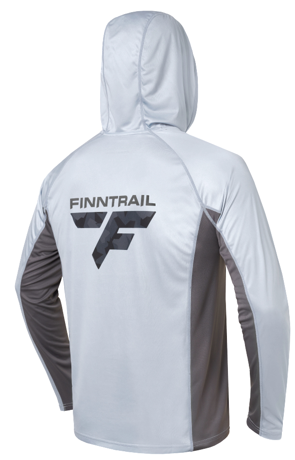 Finntrail Sunhoody Wave Big Logo grey Sonnenschutz UPF 50+ Finntrail Sunhoody Wave Big Logo grey Sonnenschutz UPF 50+