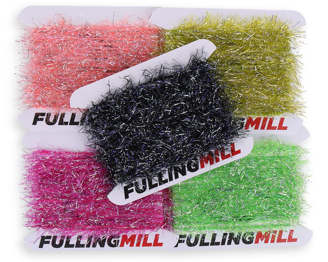 Fulling Mill Streamer Straggle Chenille Metallic Silver 12mm