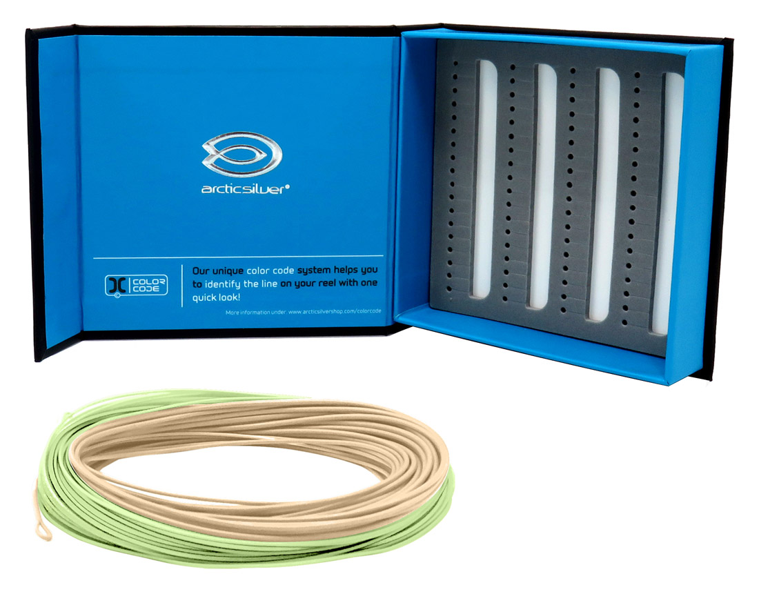 ArcticSilver_MD_Compact20_Fliegenschnur_5er #5 (cream/green)