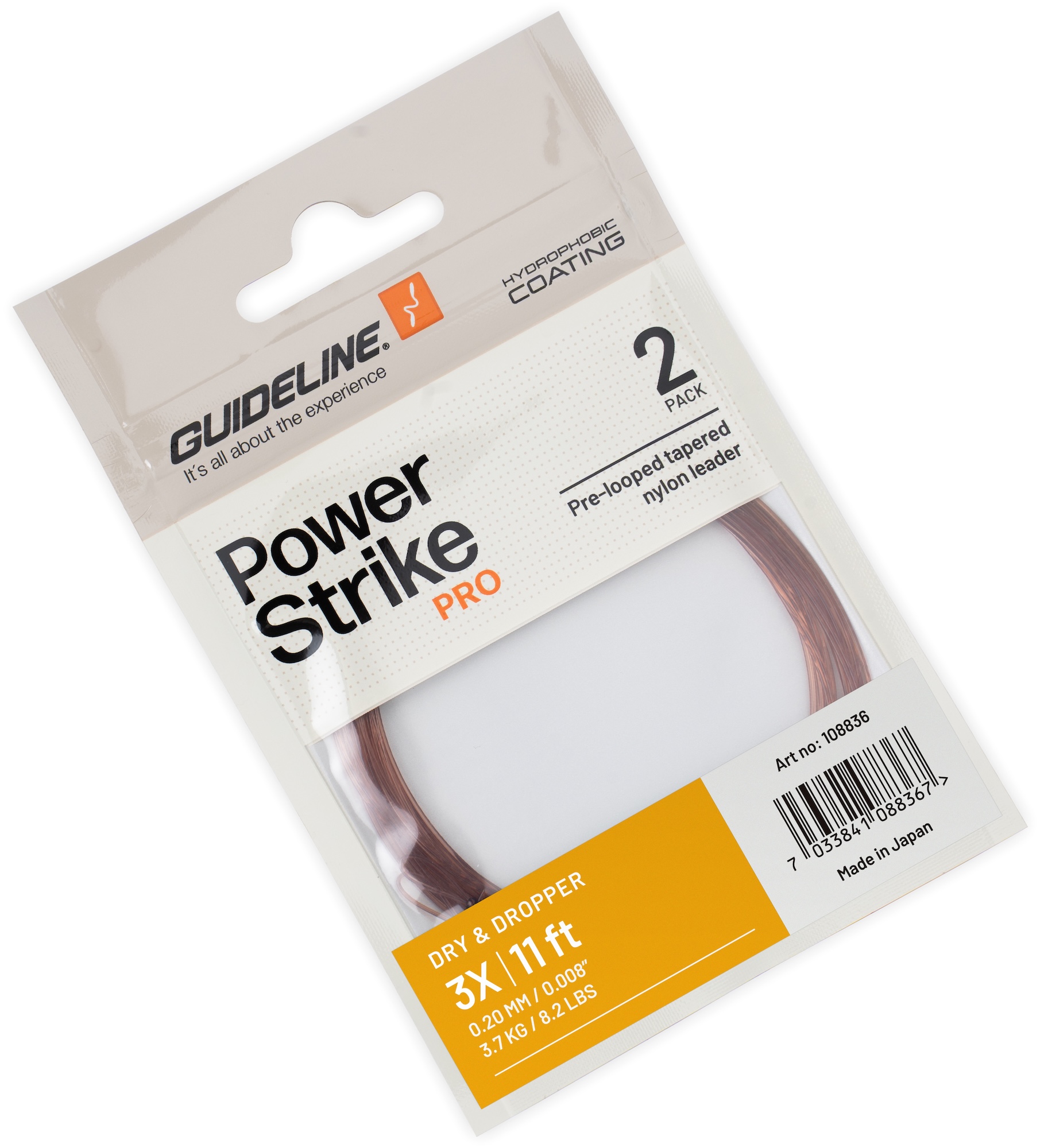 Guideline Dry & Dropper 11 ft Tapered Leader Vorfach