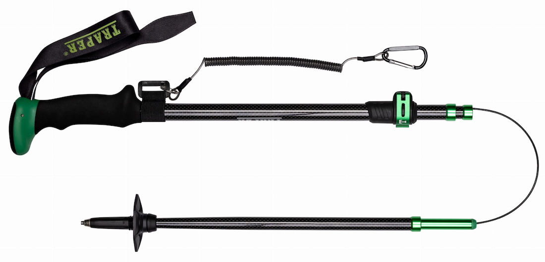 Traper Wading Stick Carbon Watstock 135 cm mit Tasche und Sicherungsleine