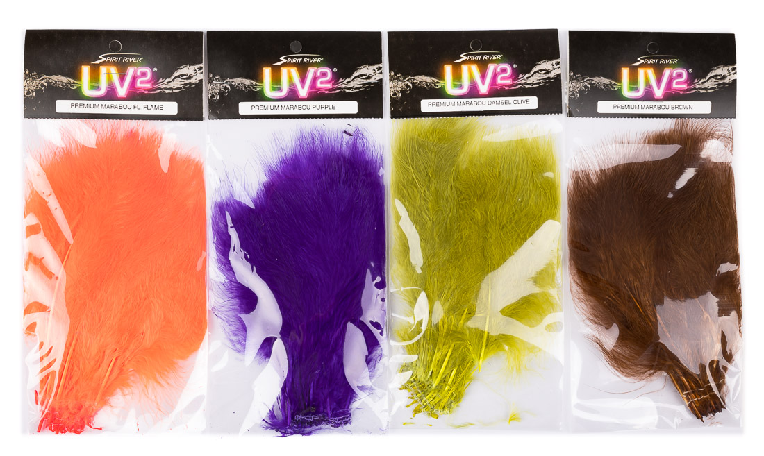 Hareline Spirit River UV-2 Premium Marabou - UV aktives Marabou