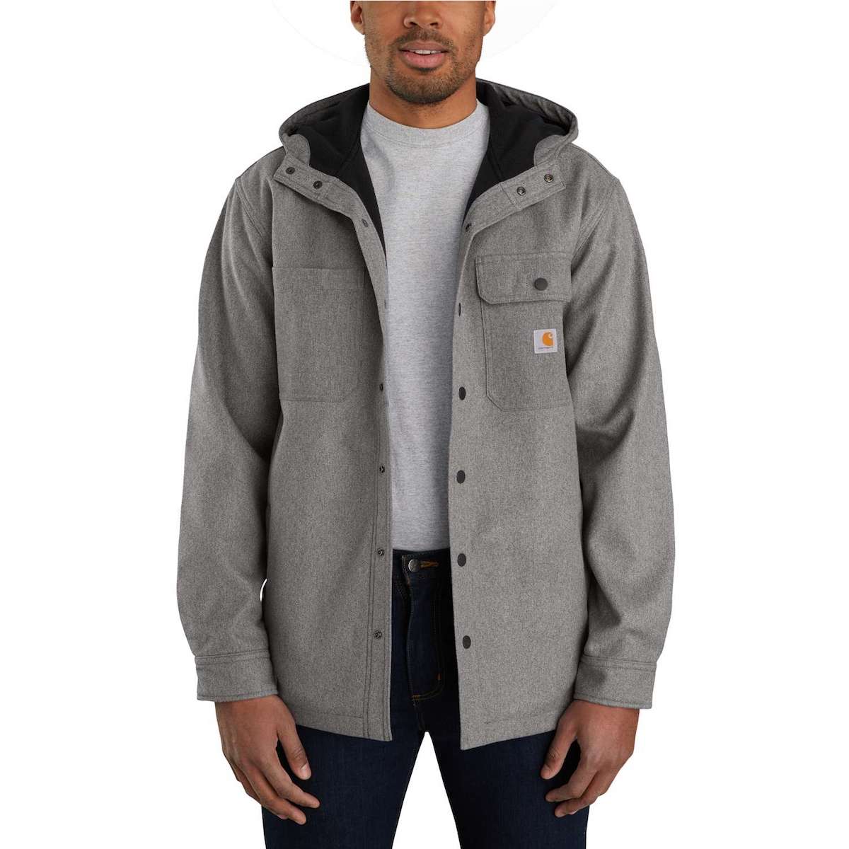 Carhartt Wind & Rain Bonded Shirt Jacket black heather