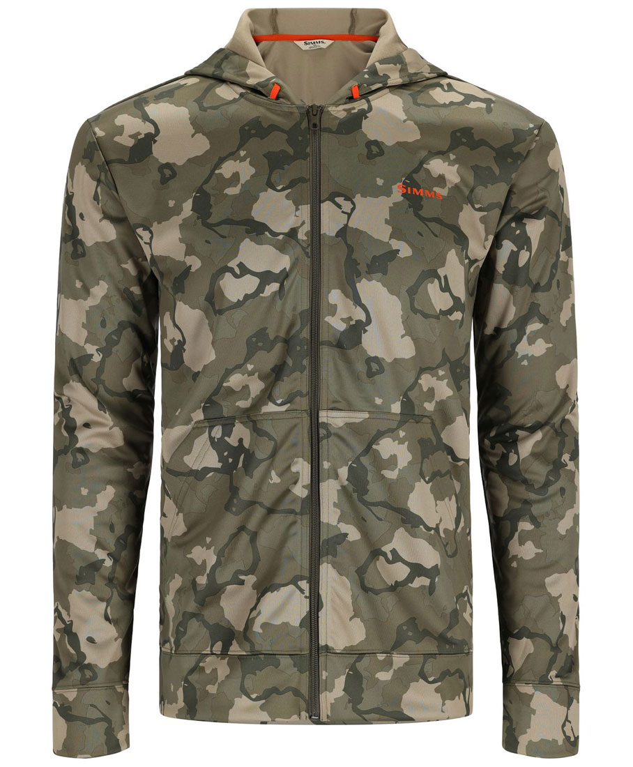 Simms Challenger Full-Zip Hoody Kapuzenpullover regiment camo olive drab
