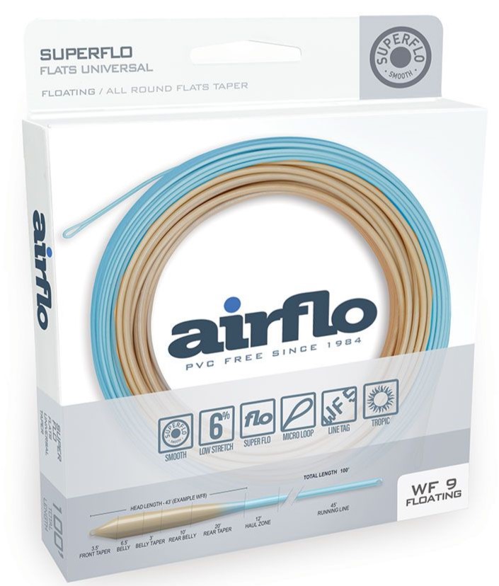 Airflo Superflo Flats Universal Floating Tropical Saltwater Fliegenschnur Sand/BlueSky