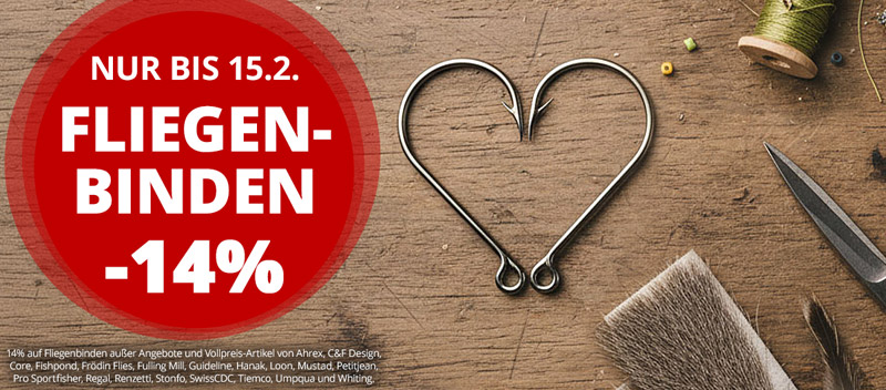 14% auf Fliegenbinden bis 15.2.