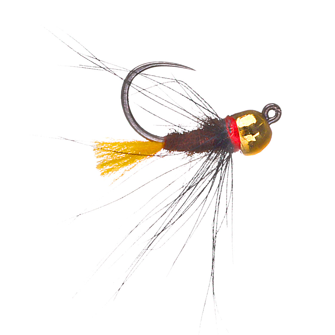 P-26792_Superflies-Tungsten-Nymphe-Black-CDC-Orange-Tail-Jig Superflies Tungsten Nymphe Black CDC Orange Tail Jig #14 Gold Beat